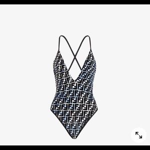 Fendi Roma Joshua Vides logo print bikini